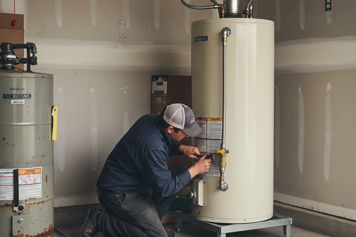 Water heater and shutoff valve replacement in Charlemont